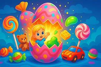 Giant Candy-Themed Toy Egg Surprise Challenge